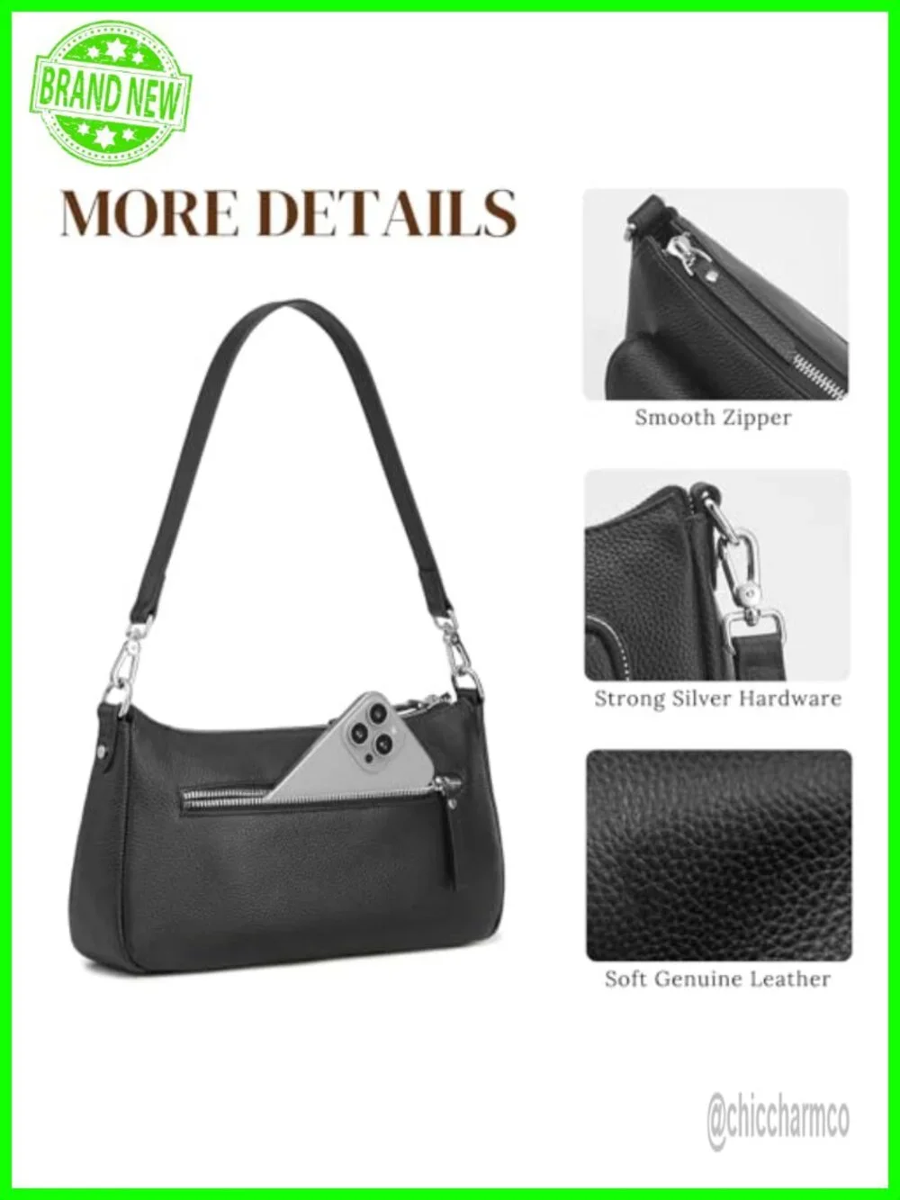 S-ZONE Leather Hobo Bag Crossbody Shoulder Purse Handbag